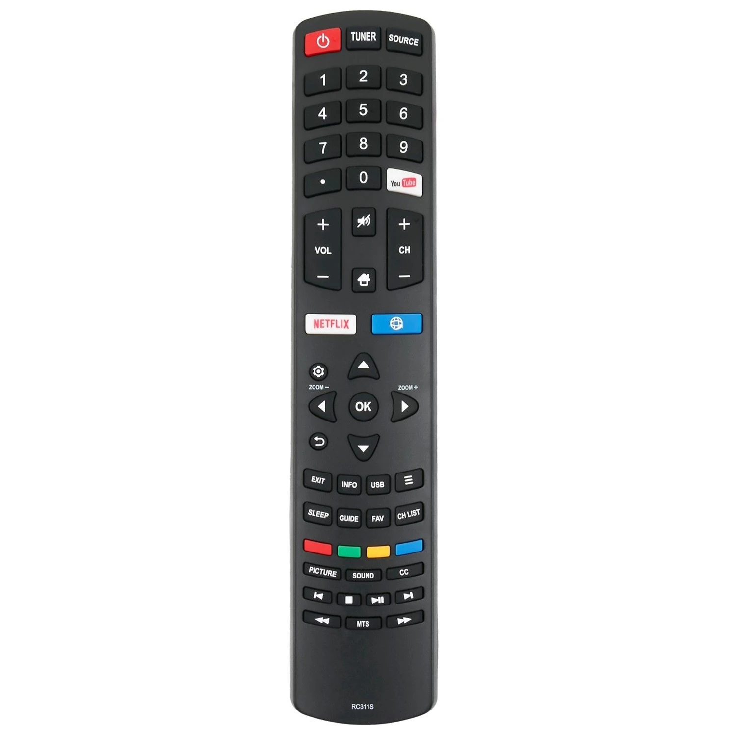 

JABS New Remote Control RC311S Replace for TCL Smart LED LCD TV 06-531W52-TY01X