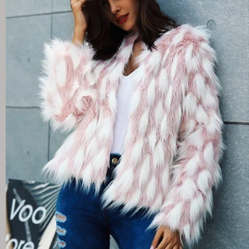 

2018 New Winter Coat Women Faux Fox Fur Coat Jecket Plus Size Xxl Women Cardigan Long Sleeve Soft Fluffy Fur Jacket Overcoat