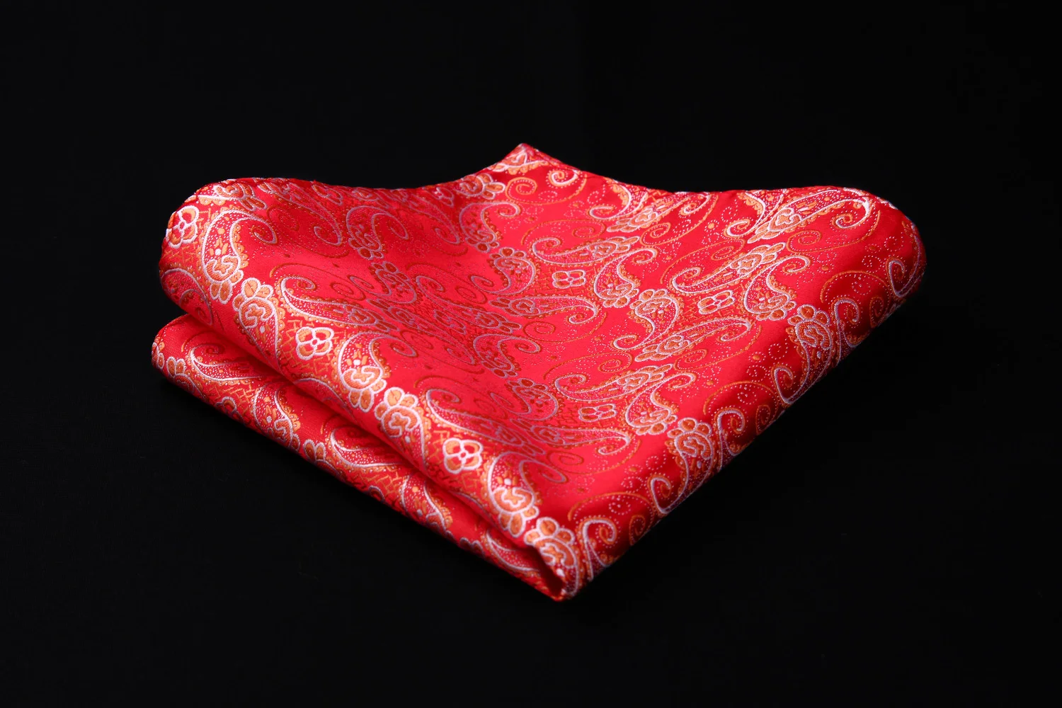  Men Tie Classic Woven Silk Necktie New Paisley Red Handkerchief Party Wedding Classic Fashion Pocke