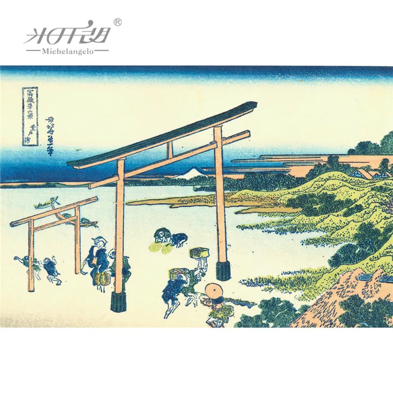 Микеланжело деревянные пазлы японский Ukiyoe 36 видов крепление Fuji Nobotonoura Hokusai Живопись Искусство Декор