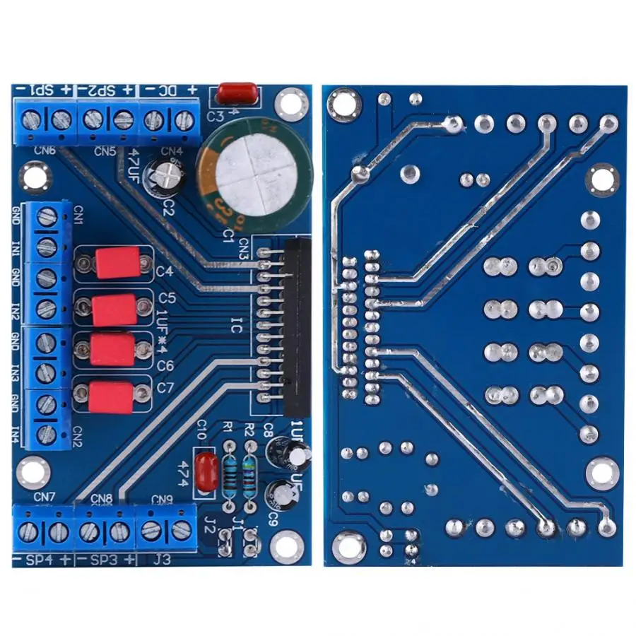 DC 12 14 5 V 4 канальная Плата усилителя звука 4x41W|Детали и аксессуары для приборов| |
