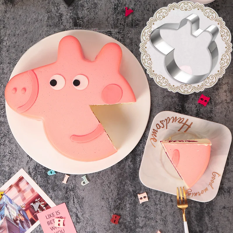 

Piggy cartoon Baking tool stainless steel cake mold 6-inch Cake Baking Mould