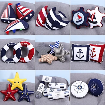

Household items Mediterranean style marine pillow decoration sofa cushion children creative model cotton room back pad