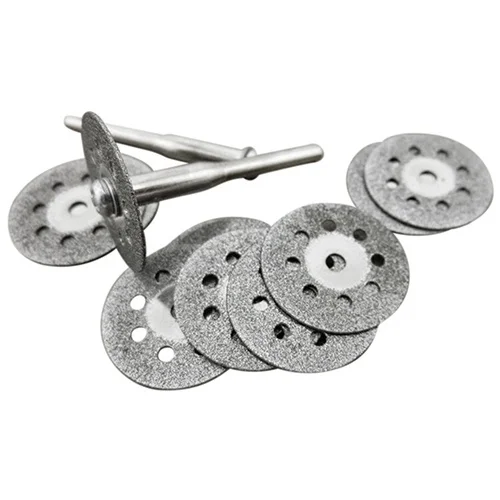 

12 Pcs Rotary Tool Circular Saw Blades Cutting Wheel Discs Mandrel Dremel Cutoff 22MM LB88