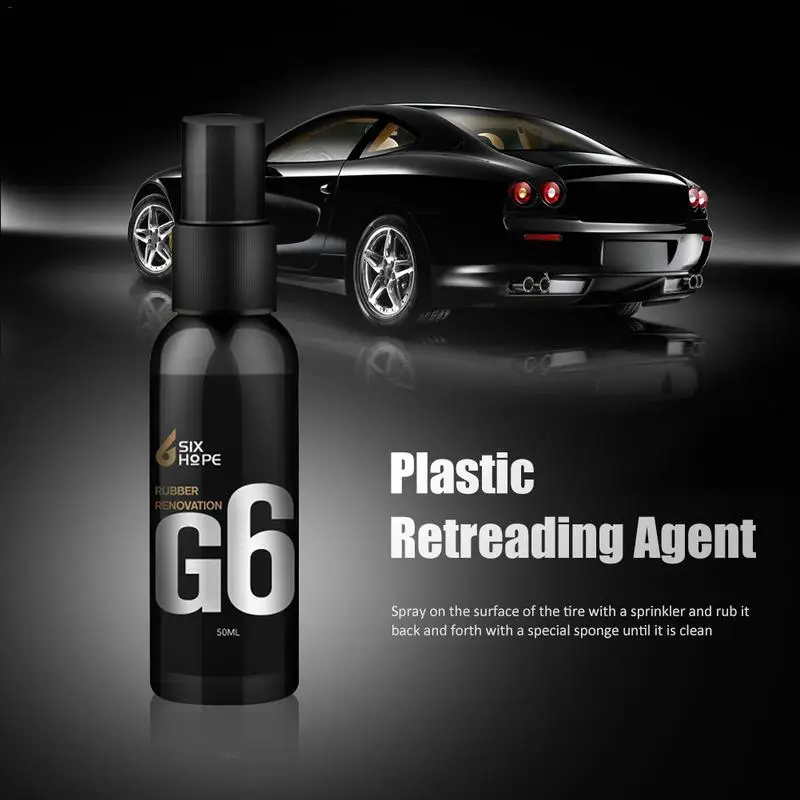 

50ML Automotive Maintenance Clean Detergent Refurbisher Rubber Reducing Agent Blackening Protective Coating Curing Agent G6