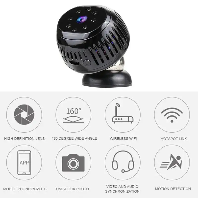 

Mini Spy Camera Wireless Wifi IP HD 1080P DVR Night Vision Camera Wifi Mini Wireless Camera Home Security Camera IP Motion Dete