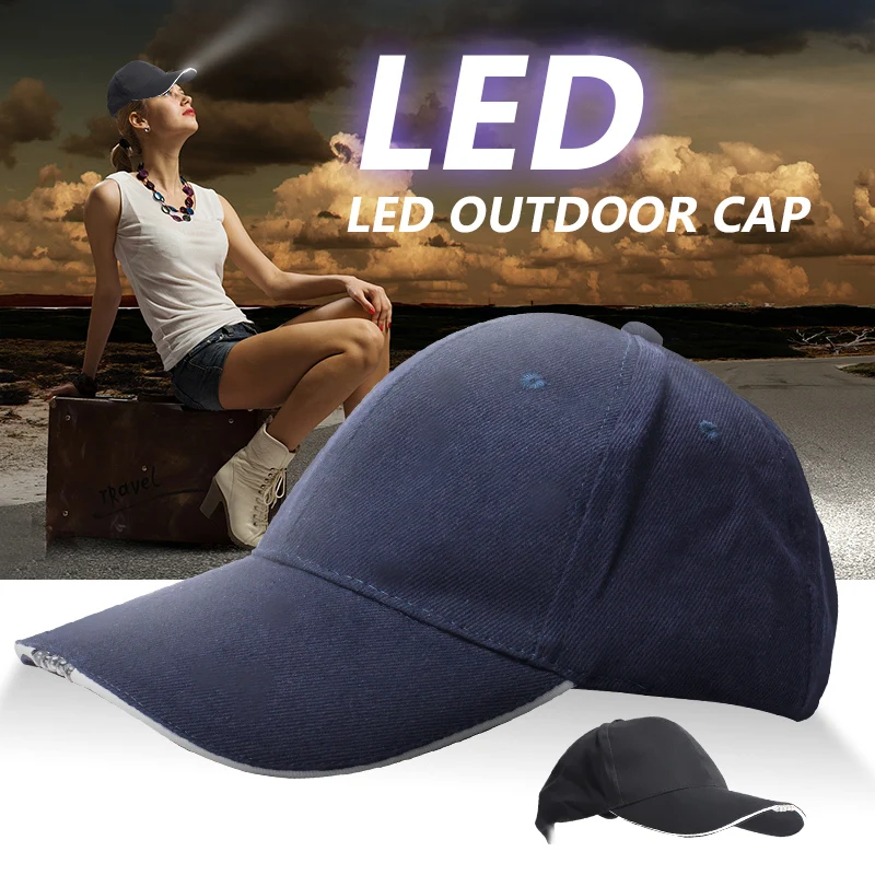 

LED Headlamp Battery Powered Cap Light Hat With LED Head For Bicycle Night Fishing Jogging Baseball Cap