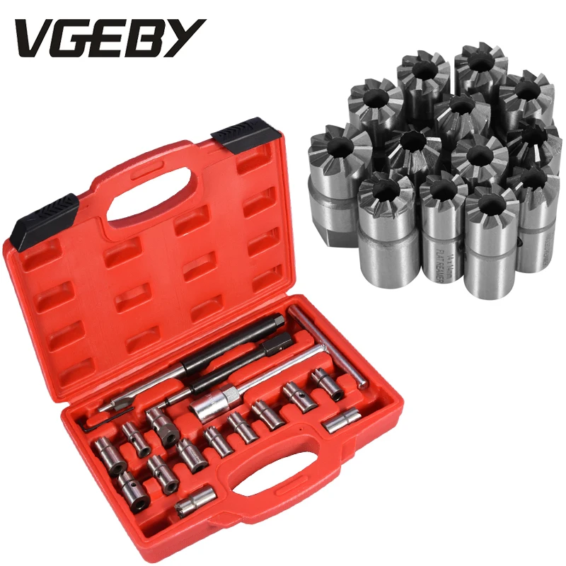 

17pcs/set Diesel Injector Seat Cutter Set Cleaner CDI Special Tools Carbon Remover Universal Car Garage Tool Kit NEW