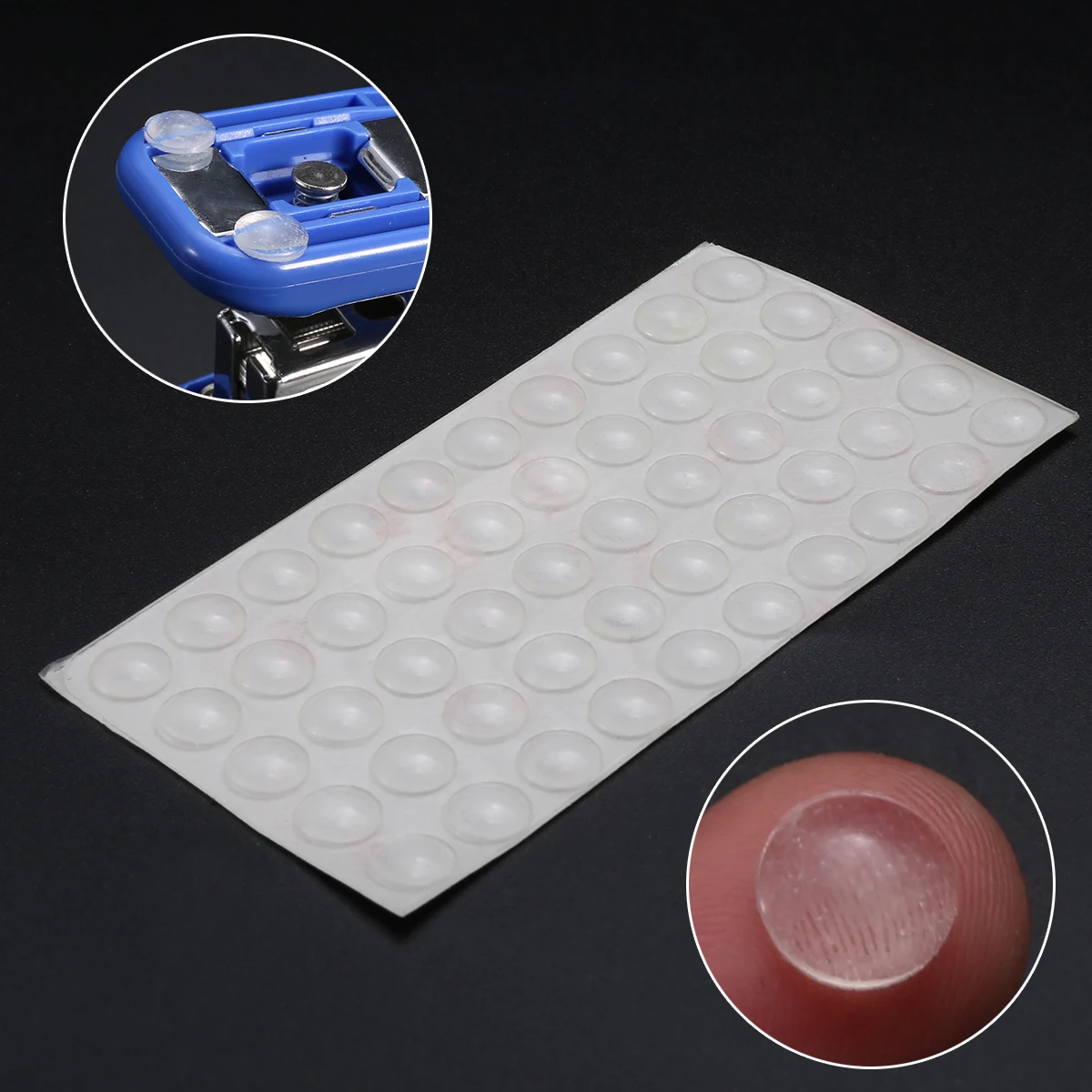 50Pcs Self Adhesive Cupboard Door Close Rubber Feet Pads Buffer Bumper