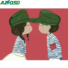 AZQSD Oil Painting By Numbers Children Hand Painted Canvas Cartoon Wall Picture Modern DIY Home Decoration Wall Art K762