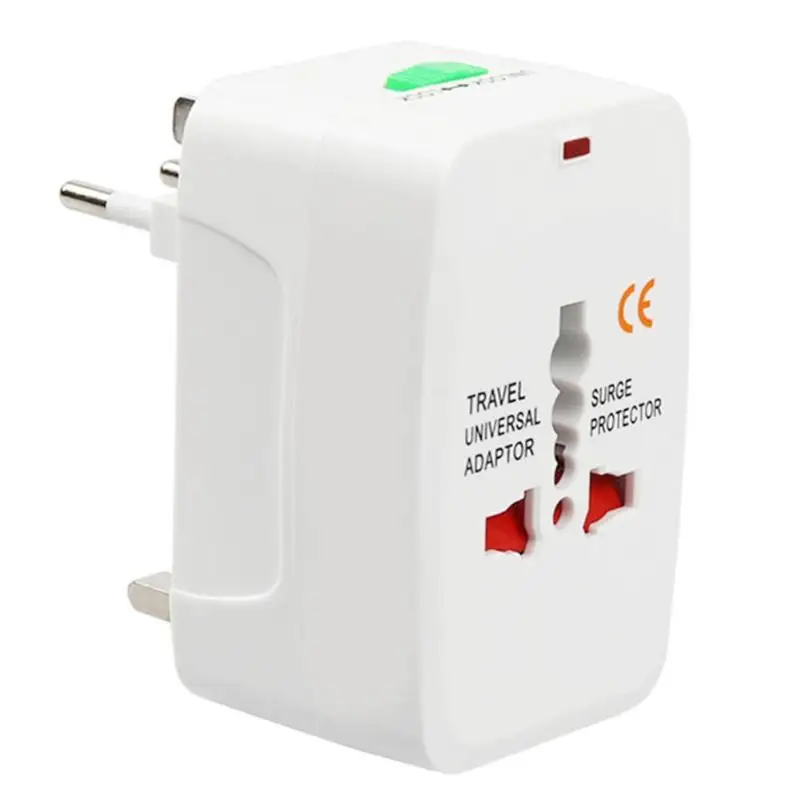 Universal AC 110V-250V 6A US EU AU UK Power Plug World Travel Wall Adapter Converter with LED Indicator White travel adapter | Электроника