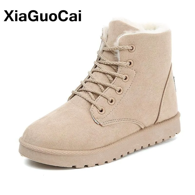 

Women Boots Warm Winter Boots Female Fashion Women Shoes Faux Suede Ankle Boots For Women Bota Mujer Plush Insole Snow Boot 2019