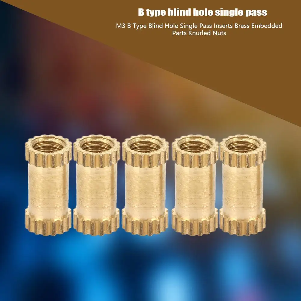 M385.3(50pcs) Knurled Nut B Type Single Pass Through Blind Hole Brass Insert Part Embedded Knurled Nut M385.3(50pcs) Knurled Nut B Type Single Pass Through Blind Hole Brass Insert Part Embedded Knurled Nut