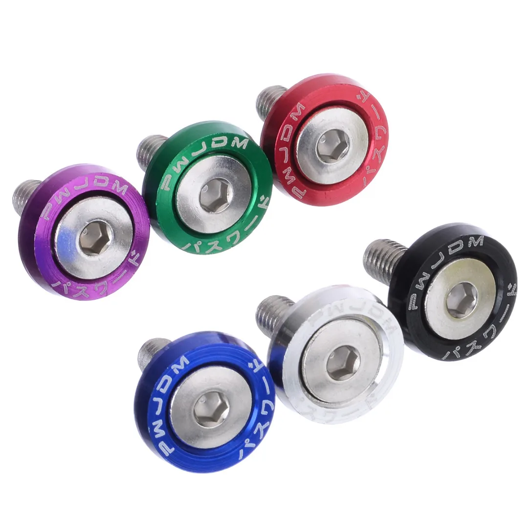 

10pcs Car Modified Hex Fasteners Fender Washer Bumper Engine Concave Screws Aluminum Washers M6 Bolt