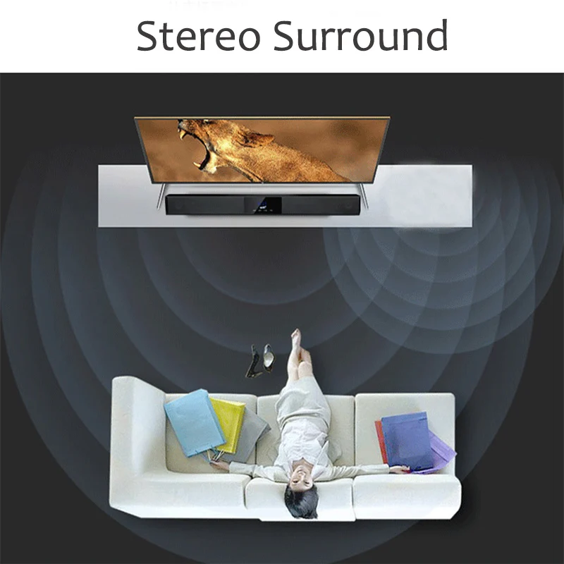 WENGE 60 Вт Настенный домашний кинотеатр тв динамики Soundbar + сабвуфер беспроводной