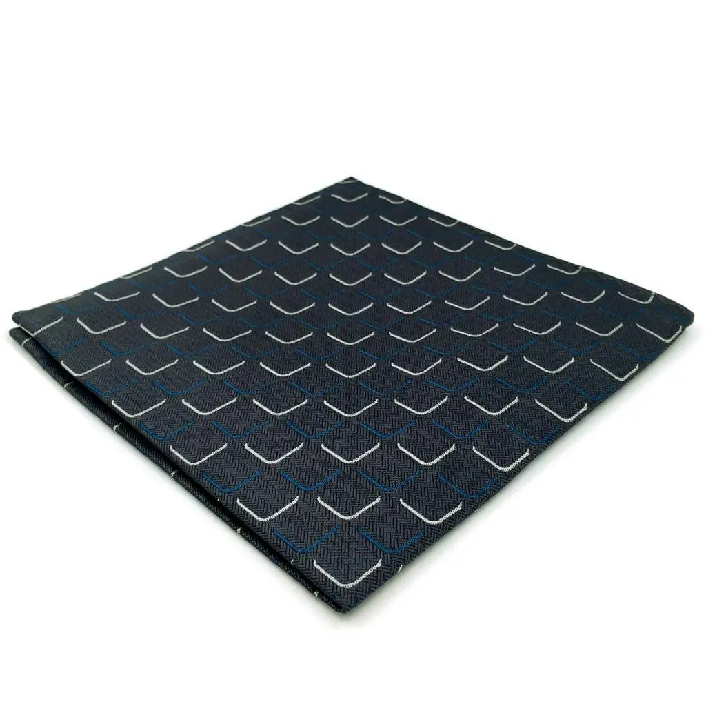 EH17 геометрический мужской, карманный, квадратный темно-серый классический платок жениха модный носовой платок
