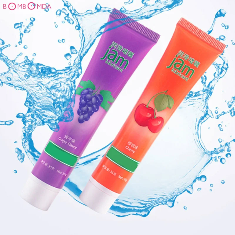 Sex Lubricant For Men Women Grape Cherry Sex Lube Water Based Lubricating Oil Sex Products Intimate Goods For Sex Oral Grease35g
