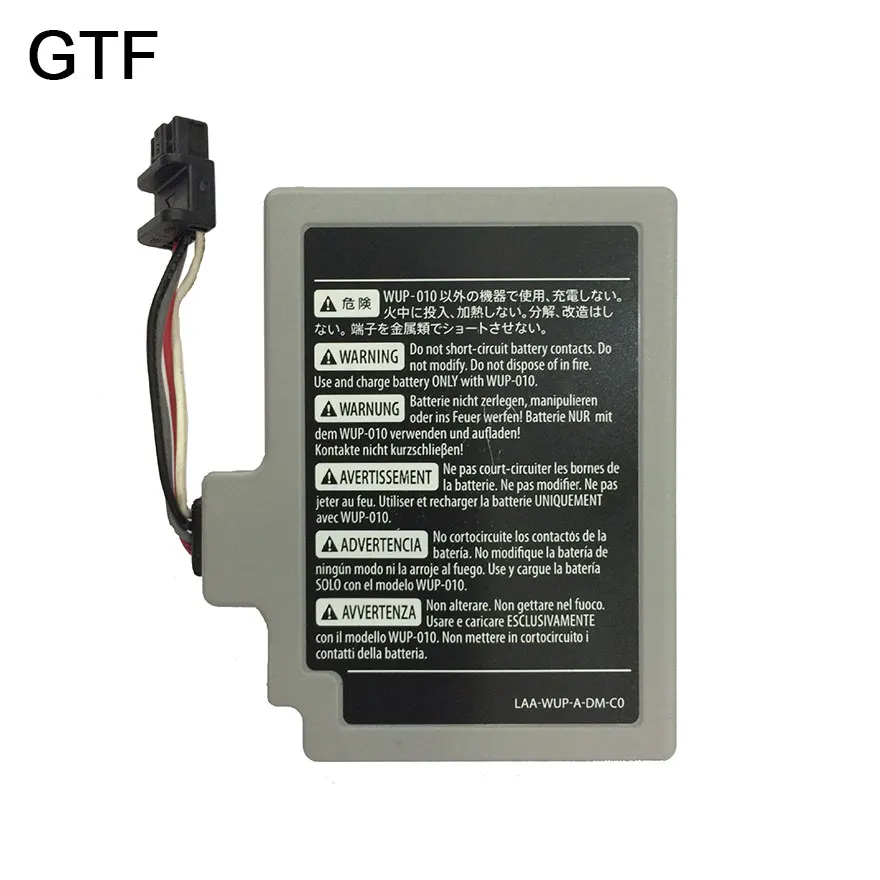 GTF 3,7 в 1500 мАч перезаряжаемые батарея пакет замена для Nintendo wii U геймпад сменный контроллер интимные аксессуары