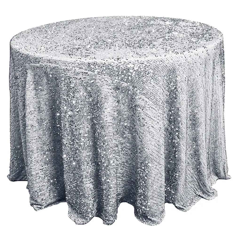 

Glitter Sequin Tablecloth Rectangular Round Rose Table Cloth for Wedding Party Christmas Decoration