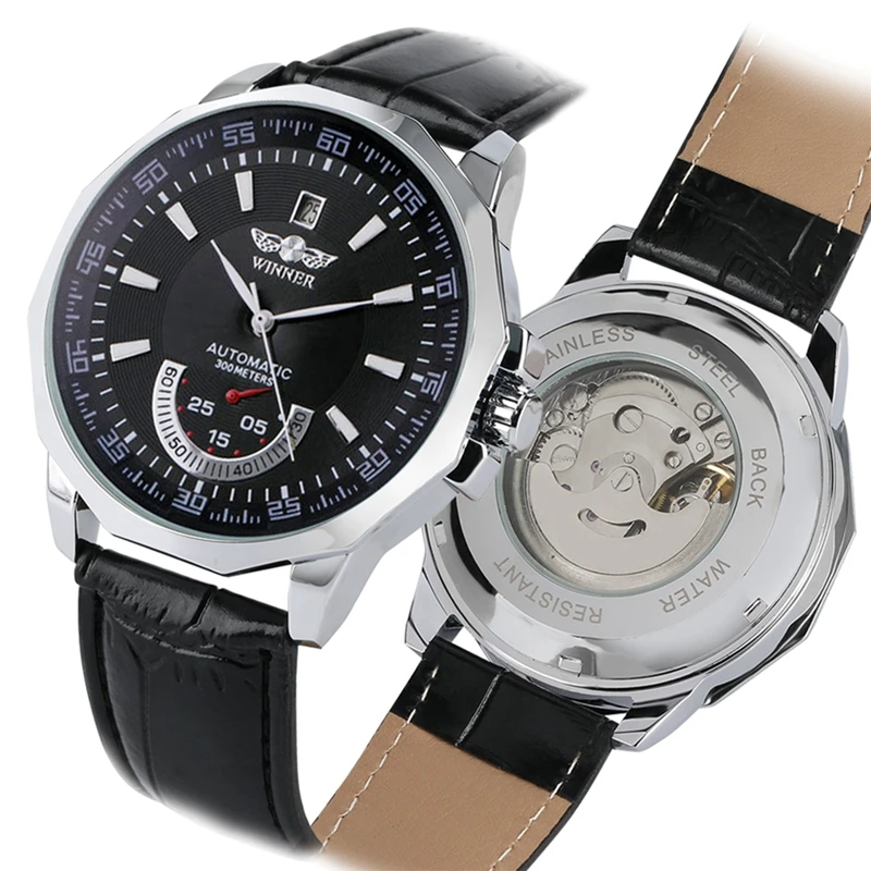 

Fashion Watch Men's Luxury Automatic Mechanical Watches Top Brand Self-winding Watch Calendar Leather Sports Watch for Man Clock