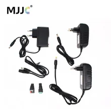 Fuente de alimentación 12 V 1A 2A 3A adaptador de 12 voltios transformador de 220V 12 V AC DC de plástico controlador de LED 110V 240V 12 V 12 V 2A para tira LED