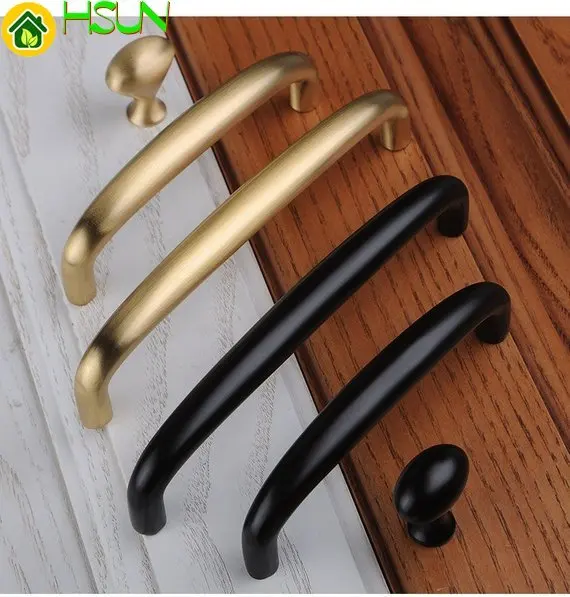 

3.75'' 5'' Brushed Brass Black Drawer Knobs Pulls Handles Dresser Knob Cabinet Door Handles Kitchen Cupboard Handle Hardware