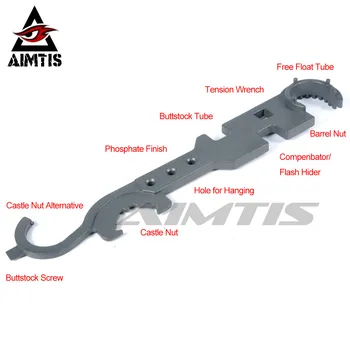 

AIMTIS Tactical AR15/M16/M4 Armorer Wrench Tool Multi Purpose Combo Wrench Gun Accessories For Rifle Install