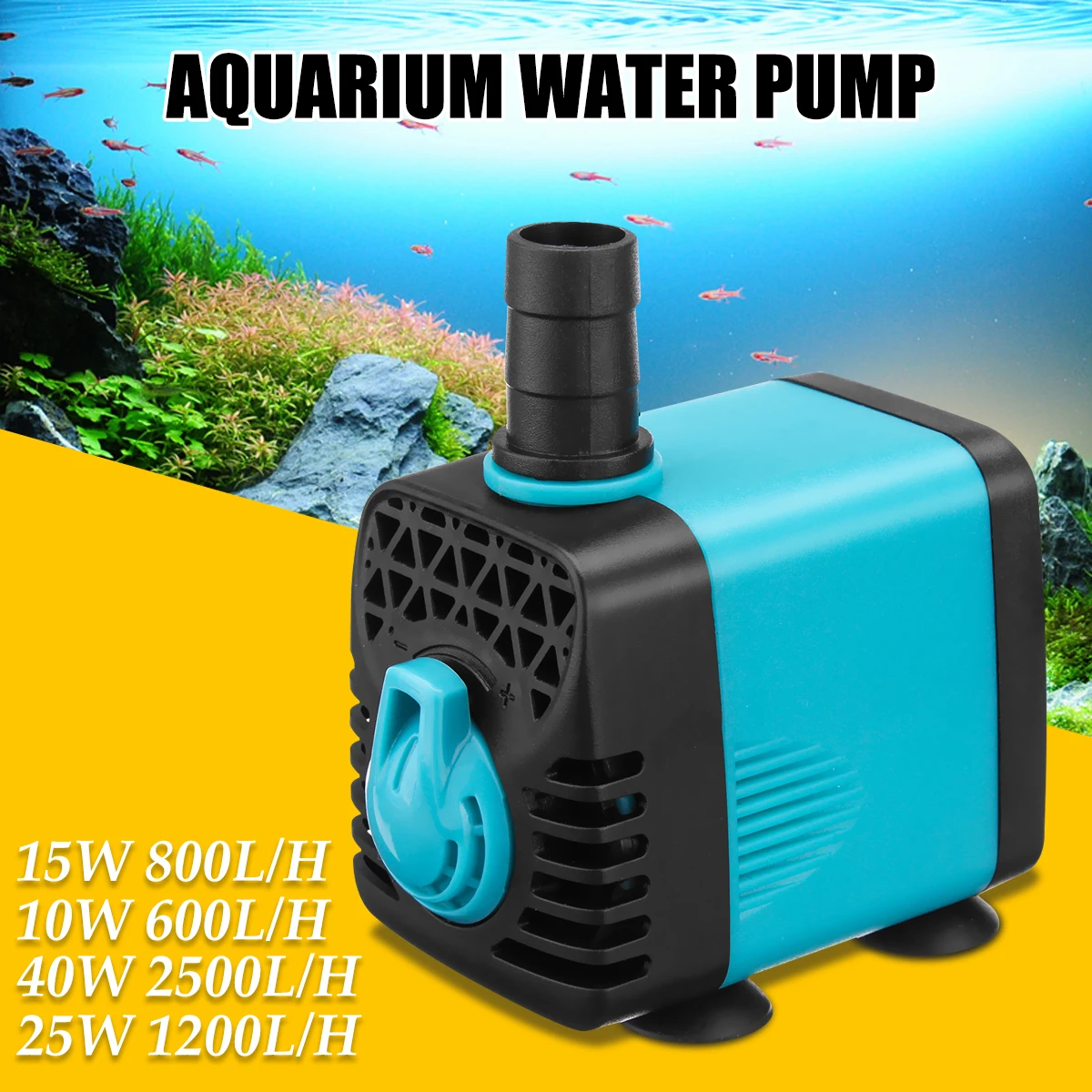 10/15/25/40W 220V Waterproof Submersible Aquarium Water Pumps Quiet