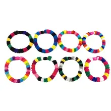 8 шт./упак. Яркая Ткань резинки для волос резинки Хвостик Держатель для девочек подростков(1* цвет 1-8