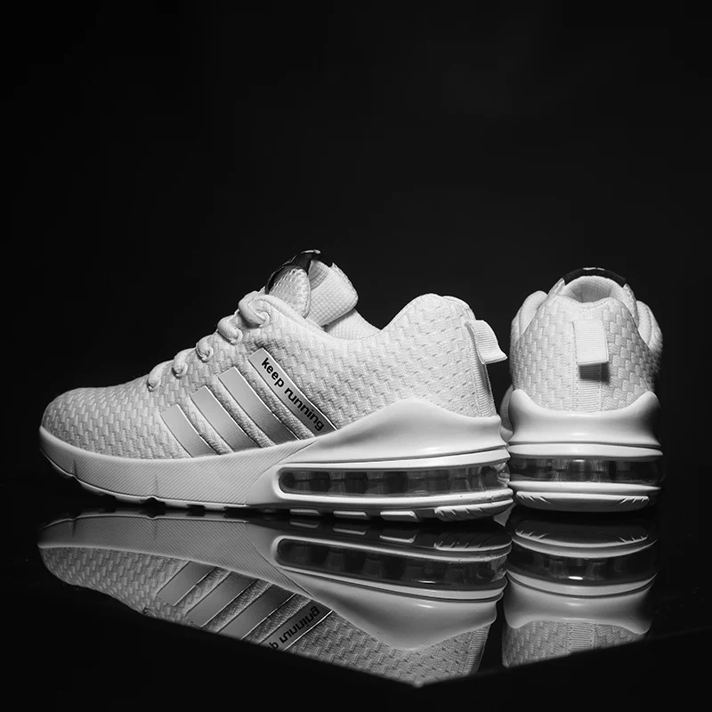

2019 New Man Sneakers for Men Black Running Shoes Jogging Walk Breathable Mesh Sport Shoes Male air cushion Footwear Trainer