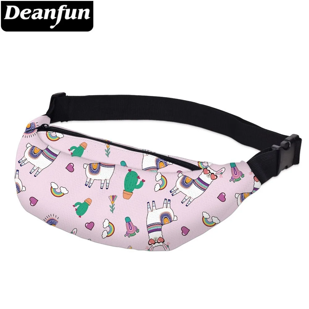 Deanfun الطباعة النساء فاني حزم قوس قزح اللاما للماء الخصر حزمة رجل القلب الألبكة بوم حزام حقيبة الحقيبة YB-69 Deanfun الطباعة النساء فاني حزم قوس قزح اللاما للماء الخصر حزمة رجل القلب الألبكة بوم حزام حقيبة الحقيبة YB-69