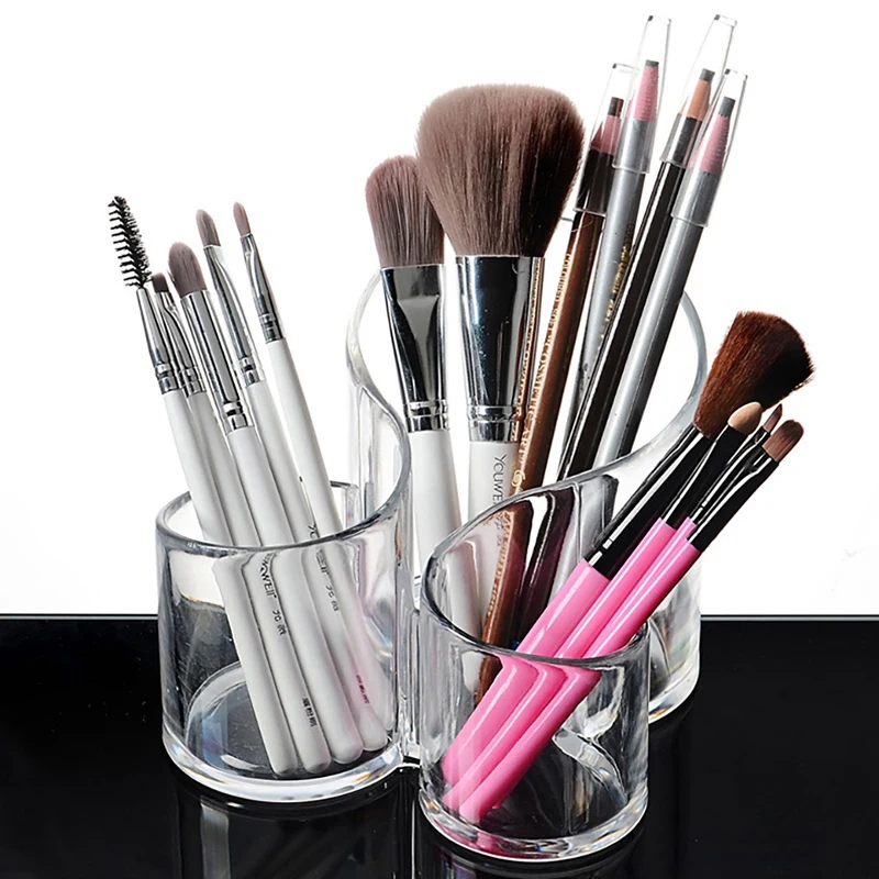  Clear Makeup Storage Box Organizers Lipstick Display Boxes Cosmetic Makeup Brush Holder Accessories