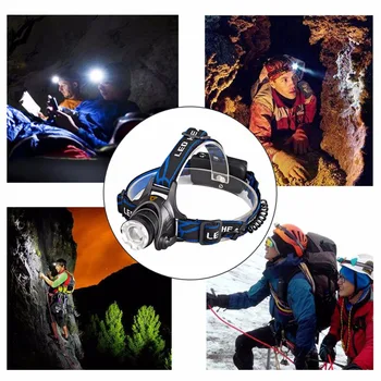 

MIFXIN Waterproof 3 Modes T6 LED Headlight Zoomable Super Bright Headlamp Used 2*18650 Battery Head Light Tactical Head Lamp