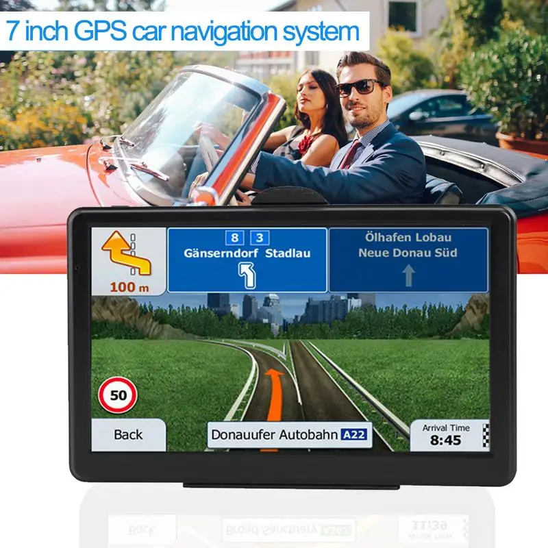 

7 inch HD Car GPS Navigation FM Touch Screen GPS RAM256M+ROM8GB Latest Map Sat nav Truck gps Navigators Automobile Navigation