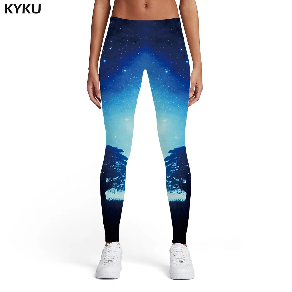 KYKU Brand Galaxy Leggings Women Tree Elastic Space Ladies Harajuku 3d Print Printed pants Womens Leggings Pants Jeggings KYKU Brand Galaxy Leggings Women Tree Elastic Space Ladies Harajuku 3d Print Printed pants Womens Leggings Pants Jeggings