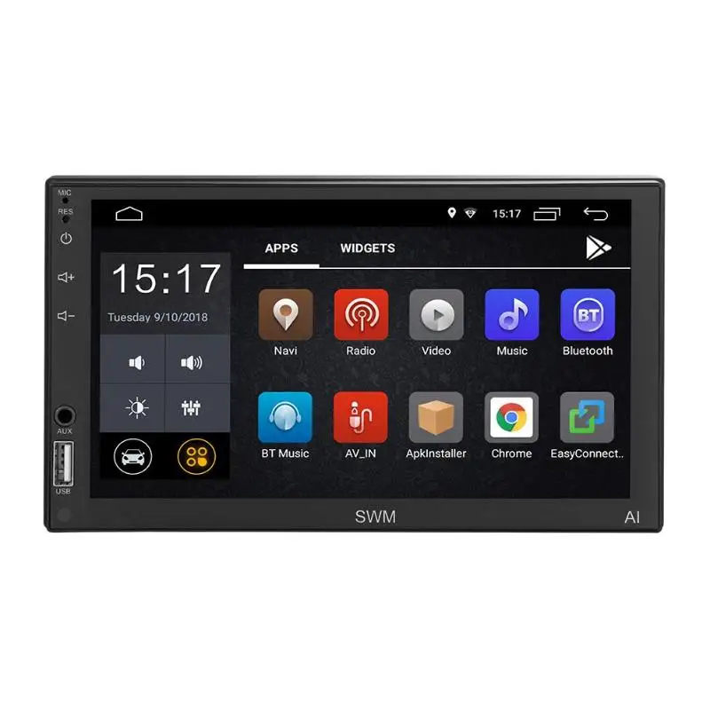 

7in 2Din Quad-core Android 8.1 Auto Car Stereo MP5 Player GPS Navigation WiFi FM AM Radio Bluetooth Handsfree Car MP3 Player