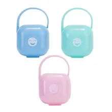 Удобный ящик для хранения сосок с рисунком улыбающегося лица портативный детский контейнер для соски пылезащитный детский чехол для сосков Детские принадлежности для ухода реквизит