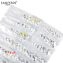 Акриловые стразы для дизайна ногтей, аксессуары для украшения конского глаза, маникюрный дизайн, Блестящий Шарм, УФ-гель, кристалл, смешанный