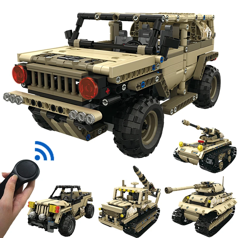 Remote Military Tanks Building Blocks Toys Compatible Legoed Technic Armor Alliance Marine Corps Remote Control Tank Block Toy