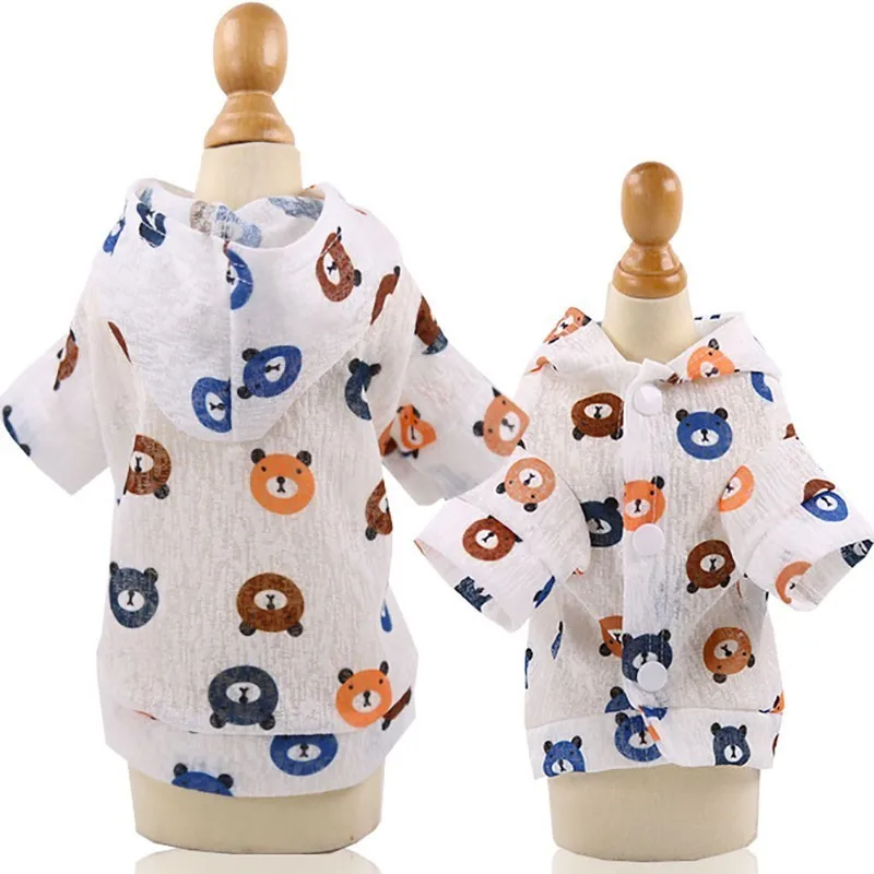Summer Sun Protection Dog Clothes For Small Dogs Mesh Hooded French Bulldog Outfit Chihuahua Yorkshire Puppy Hoodies Pet Clothes