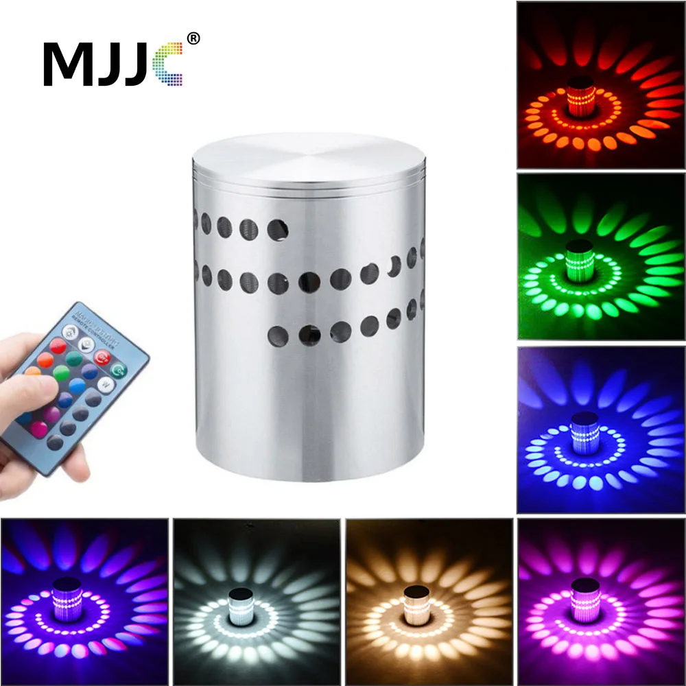 RGB светодиодная настенная лампа светильник 220 В бра для декора лофта 110 спиральная