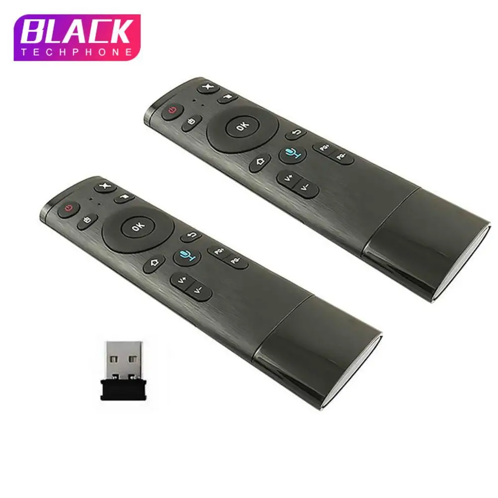 

Q5 Bluetooth/2.4GHz WIFI Voice Remote Control Air Mouse With USB Receiver For Smart TV Android Box - Type 1