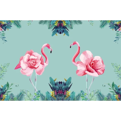 

Spring and summer 6mm 3D Living Room Carpet Rectangular Floor Rug Northern Europe Flamingo Coffee Table Mat Bedroom Room Rug