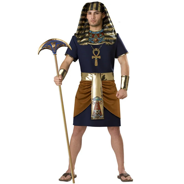 

Halloween Anubis Costume Man Ancient Egypt Pharaoh Rome Kings Guard Fancy Dress