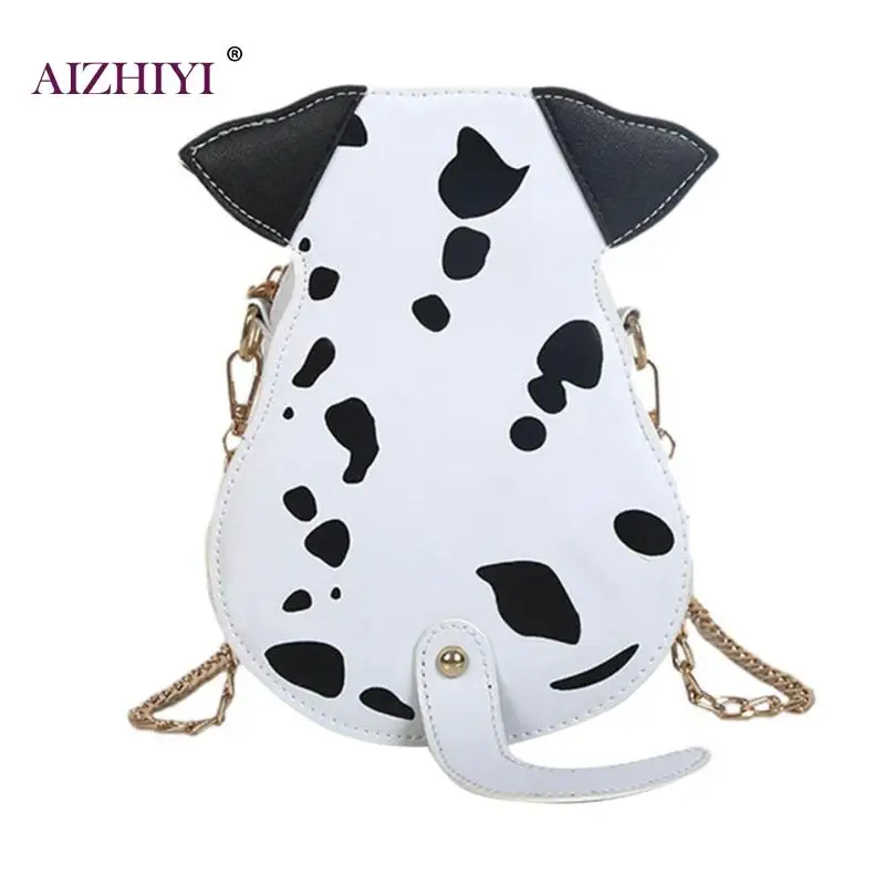 

Fashion Women Chain Sling Phone Bag Cartoon Dot Dog Shoulder Satchel Bags