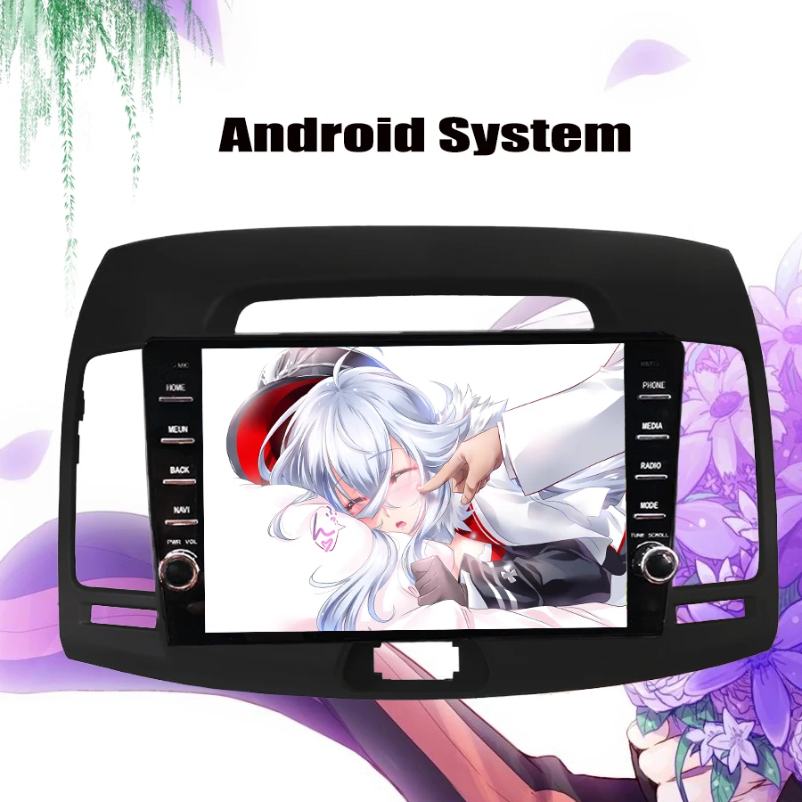 Восьмиядерный android 10 0 2 din автомобильный dvd мультимедийный плеер для Hyundai Elantra 2007 2012