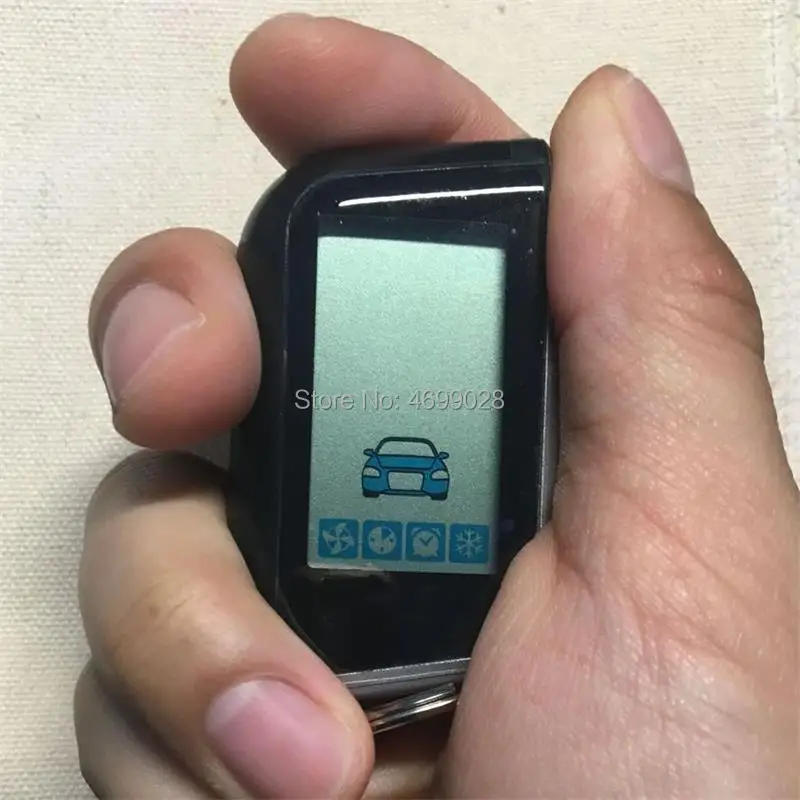 

Russian A93 Vertical screen LCD Remote Control Keychain for Twage Starline A93 Two Way Car Burglar Alarm System Key Fob Chain