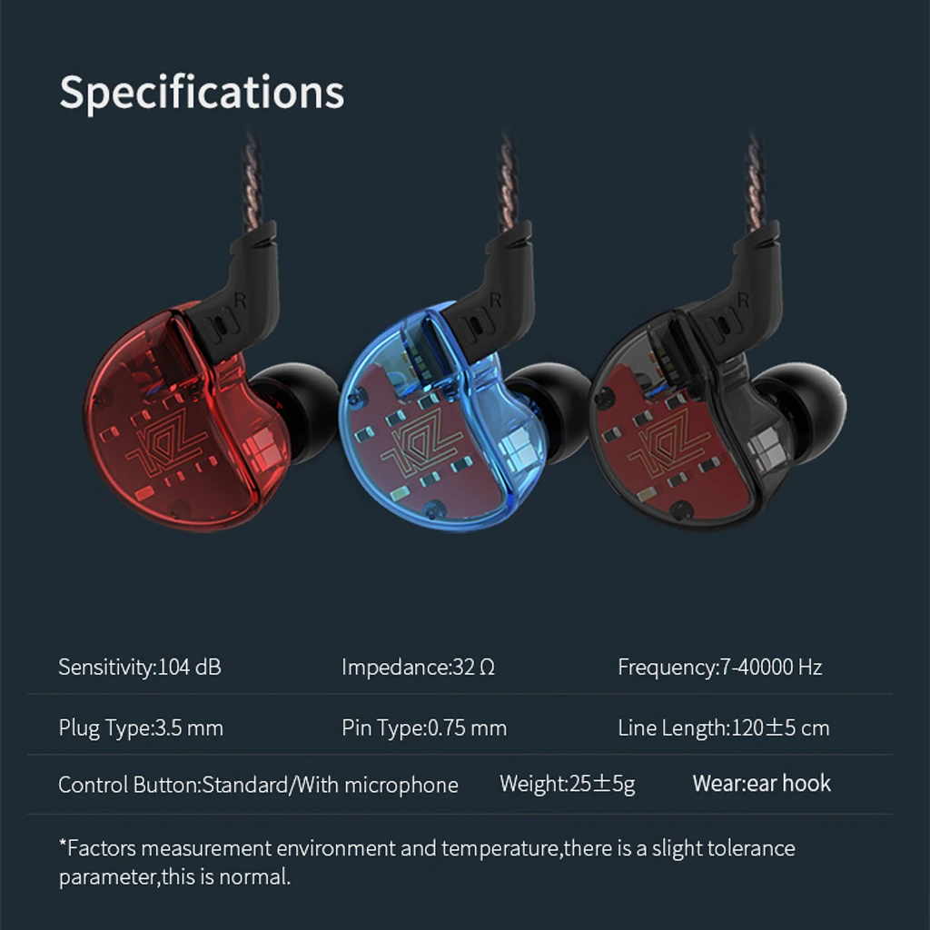 

Dovewill ZS10 In Ear High Resolution Earphones/Headphones with Detachable Cable Blue