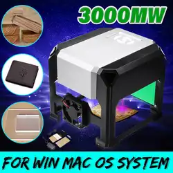 3000 МВт высокая скорость лазерный гравер машина USB DIY логотип лазерный гравер принтер ЧПУ лазерная резьба машина для WIN/Mac OS система