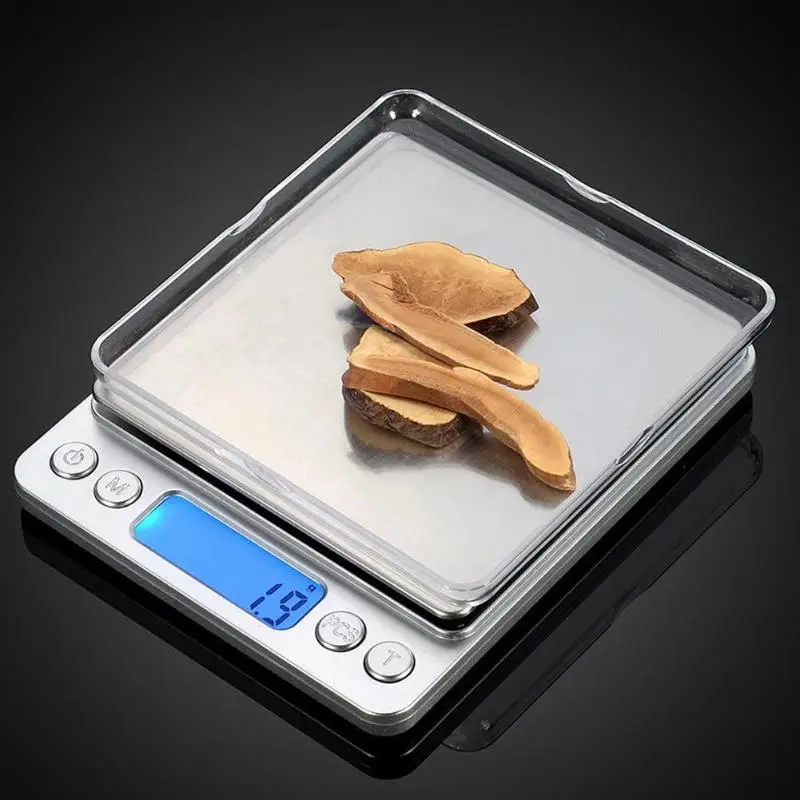 Portable New LCD Electronic Kitchen Mini Scales Stainless Steel Digital Precision Jewelry Scales Weighing Device 1000g/0.1g